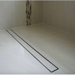 304 Stainless Steel Tile Insert Floor Drain 80mm Outlet 800 Long